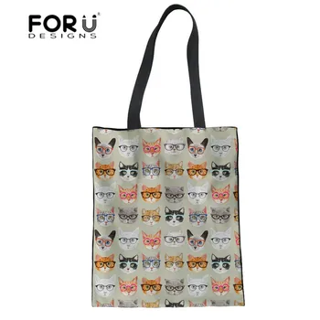 FORUDESIGNS Women's Shopping Bag Spectacular Cats Printing Large Casual Canvas Tote Bag Cotton Reusable Fabric Shopper Bag Girls
FORUDESIGNS Women's Shopping Bag Spectacular Cats Printing Large Casual Canvas Tote Bag Cotton Reusable Fabric Shopper Bag Girls