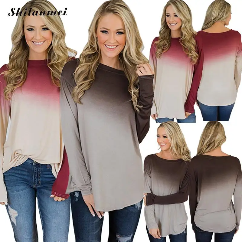 2019 Spring Autumn O Neck Patchwork Slim Fit Tops Tie Die Women Long Sleeve Casual T-Shirts Tee Fashion T Shirt Female Clothing
2019 Spring Autumn O Neck Patchwork Slim Fit Tops Tie Die Women Long Sleeve Casual T-Shirts Tee Fashion T Shirt Female Clothing