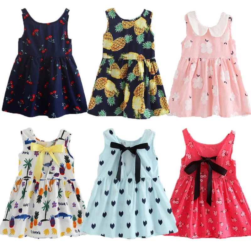 Girls Summer Dress New Summer Cherry Flower Sleeveless Sleeveless Sleeve Doll Neckwear Dress Children Princess Dress
Girls Summer Dress New Summer Cherry Flower Sleeveless Sleeveless Sleeve Doll Neckwear Dress Children Princess Dress