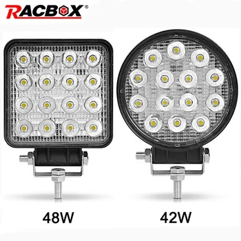 

42W 48W 4 inch LED Work Light Offroad Car 4WD Truck Tractor Boat Trailer 4x4 ATV SUV 12 24V Spot Flood 4.2'' LED Driving Light
