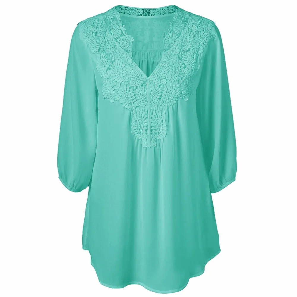ZYFPGS Womens Tops And Blouses Plus Size Chiffon Shirt Woman Blouse Lace Blouse Blouses #D0077
ZYFPGS Womens Tops And Blouses Plus Size Chiffon Shirt Woman Blouse Lace Blouse Blouses #D0077