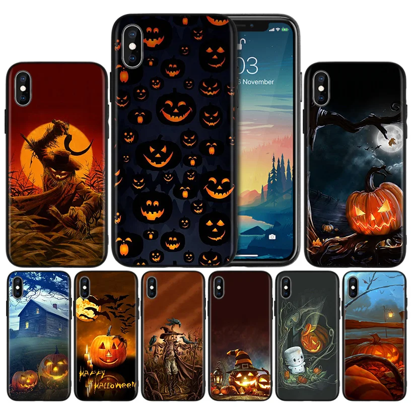 Halloween Scary Pumpkin Soft Black Silicone Case Cover for iPhone 7 8 XS Max XR X 6 6S 5 5C 5S SE Plus Back Protective
Halloween Scary Pumpkin Soft Black Silicone Case Cover for iPhone 7 8 XS Max XR X 6 6S 5 5C 5S SE Plus Back Protective