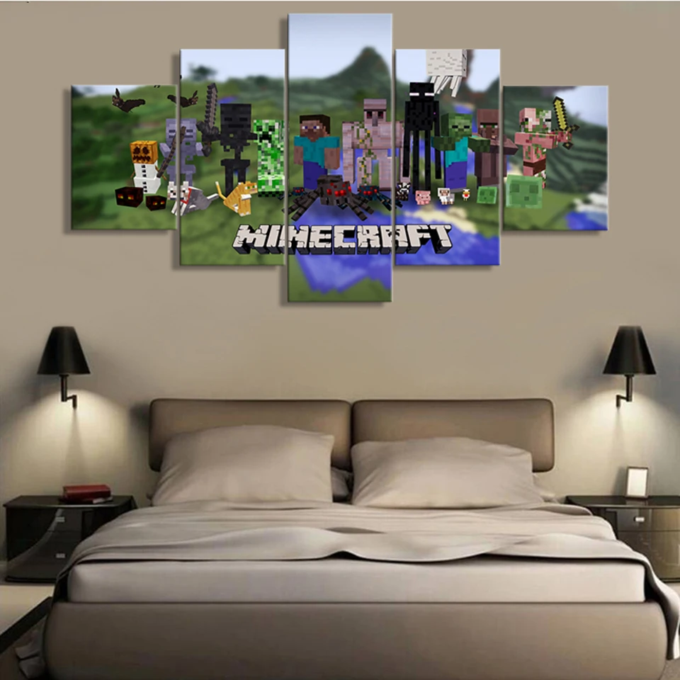 Modular Pictures Wall Art Home Decoration 5 Panel Game Minecraft Posters For Living Room HD Printed Modern Painting On Canvas
Modular Pictures Wall Art Home Decoration 5 Panel Game Minecraft Posters For Living Room HD Printed Modern Painting On Canvas