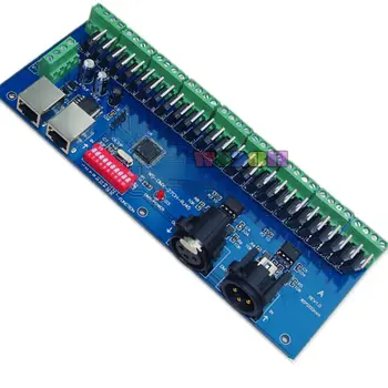 27CH DMX RGB LED Controller DMX512 9 Output F LED Strip Module RJ45 Input 7-24V WS-DMX-27CH-RJ45
27CH DMX RGB LED Controller DMX512 9 Output F LED Strip Module RJ45 Input 7-24V WS-DMX-27CH-RJ45