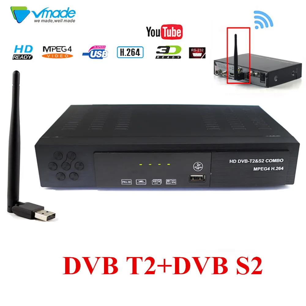 

Full HD DVB T2 S2 Combo Decoder + wifi Satellite Receiver Support IKS Cccam Youtube Biss Terrestrial Satellite Combo Iptv TV Box