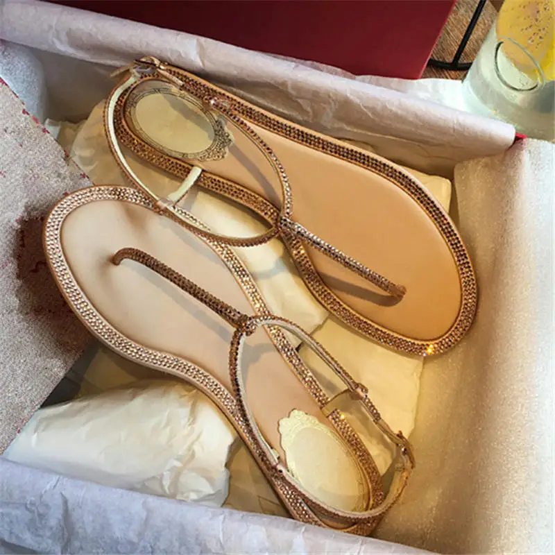 Crystal Thong Sandals Woman New Luxury Brand Narrow Band Rhinestone Flat Shoes Women Summer Buckle Strap Flip-flop Sandals
Crystal Thong Sandals Woman New Luxury Brand Narrow Band Rhinestone Flat Shoes Women Summer Buckle Strap Flip-flop Sandals