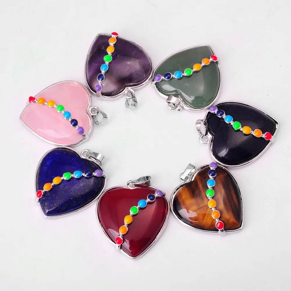 heart shape chakra beads natural stone pendants lapis lazuli opal obsidian 2018 crystal pendant necklaces &
heart shape chakra beads natural stone pendants lapis lazuli opal obsidian 2018 crystal pendant necklaces &