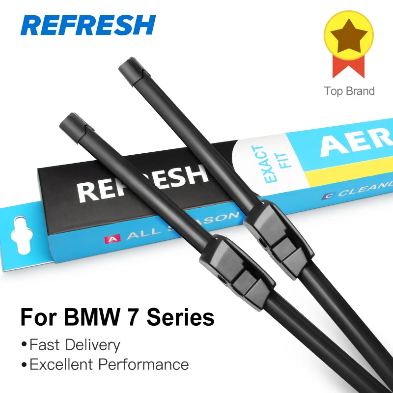 

REFRESH Wiper Blades for BMW 7 Series E65 E66 E67 E68 F01 F02 F03 F04 G11 G12 730i 735i 740i 745i 750i 760i 730d 740d 745d 730Li