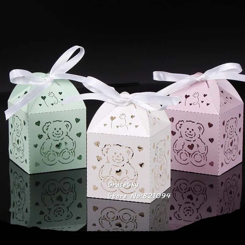 50pcs Free Shipping Laser cut Lovely bear design Christmas Birthday Baby Shower Party candy chocolate paper Boxes Party supplies
50pcs Free Shipping Laser cut Lovely bear design Christmas Birthday Baby Shower Party candy chocolate paper Boxes Party supplies