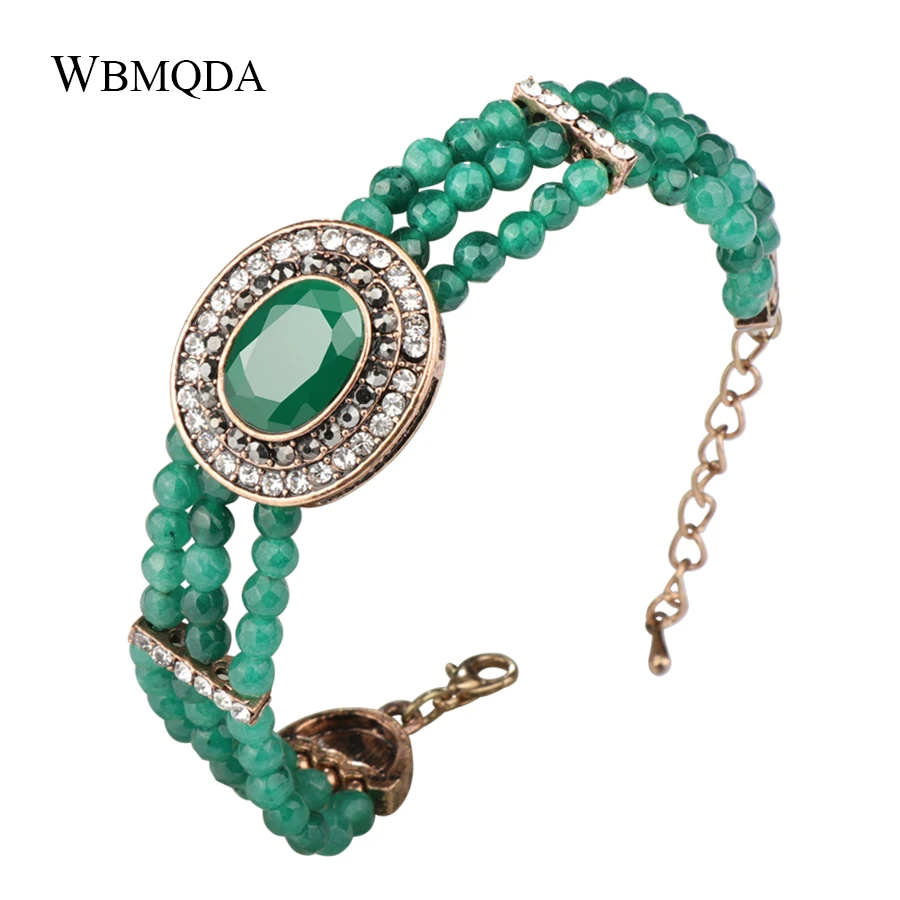Wbmqda Luxury Green Natural Stone Bracelet For Women Antique Gold Crystal Hand Made Turkish Wedding Jewelry
Wbmqda Luxury Green Natural Stone Bracelet For Women Antique Gold Crystal Hand Made Turkish Wedding Jewelry