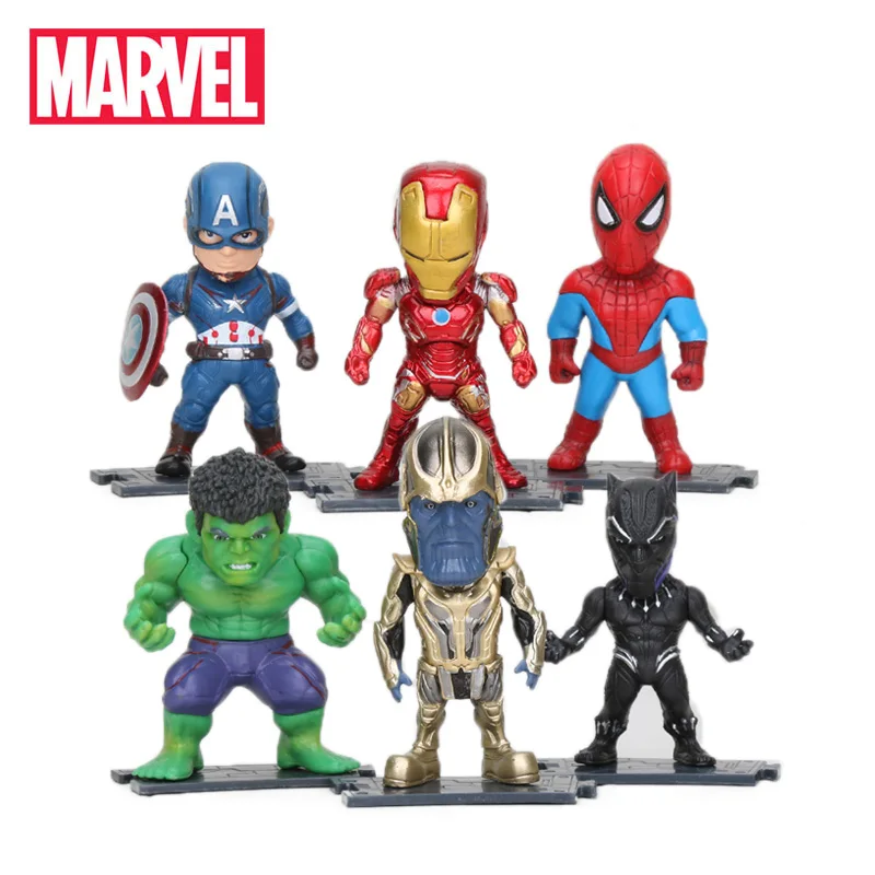 6pcs/set Marvel Toys 8-10cm Avengers Infinity War Thanos Ironman Spiderman Captain Hulk Black Panther PVC Action Figures Model
6pcs/set Marvel Toys 8-10cm Avengers Infinity War Thanos Ironman Spiderman Captain Hulk Black Panther PVC Action Figures Model
