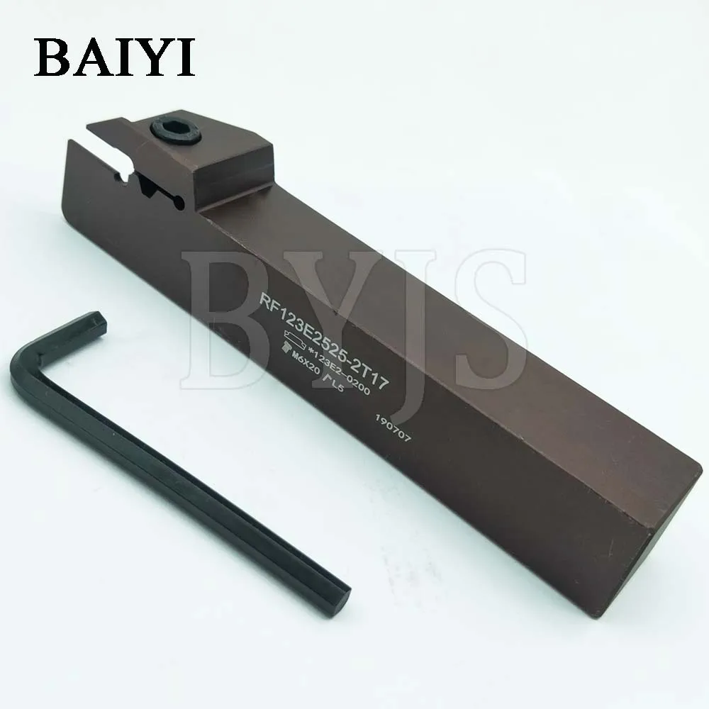 Lathe tool RF123E15-2525B holder RF123E2525-2T17 CNC turning tool suit lathe boring bar for N123E2-0200 2mm grooving inserts
Lathe tool RF123E15-2525B holder RF123E2525-2T17 CNC turning tool suit lathe boring bar for N123E2-0200 2mm grooving inserts
