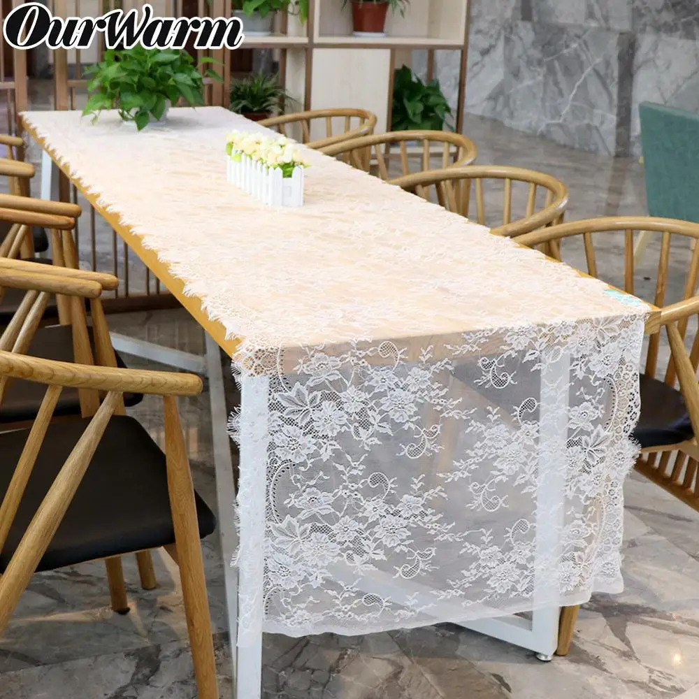 OurWarm Wedding Table Runner White Lace Floral Table Cloth Boho Wedding Table Decoration Home Textile 35x300cm/70*300cm
OurWarm Wedding Table Runner White Lace Floral Table Cloth Boho Wedding Table Decoration Home Textile 35x300cm/70*300cm