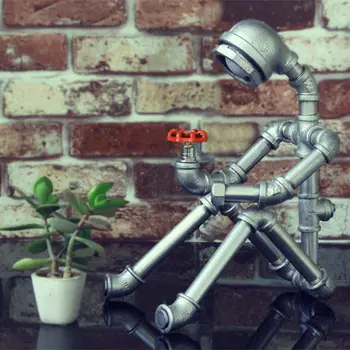 Retro industrial humanoid water pipe table lamps for living room Led Bed lamp bedside light table light MING
Retro industrial humanoid water pipe table lamps for living room Led Bed lamp bedside light table light MING
