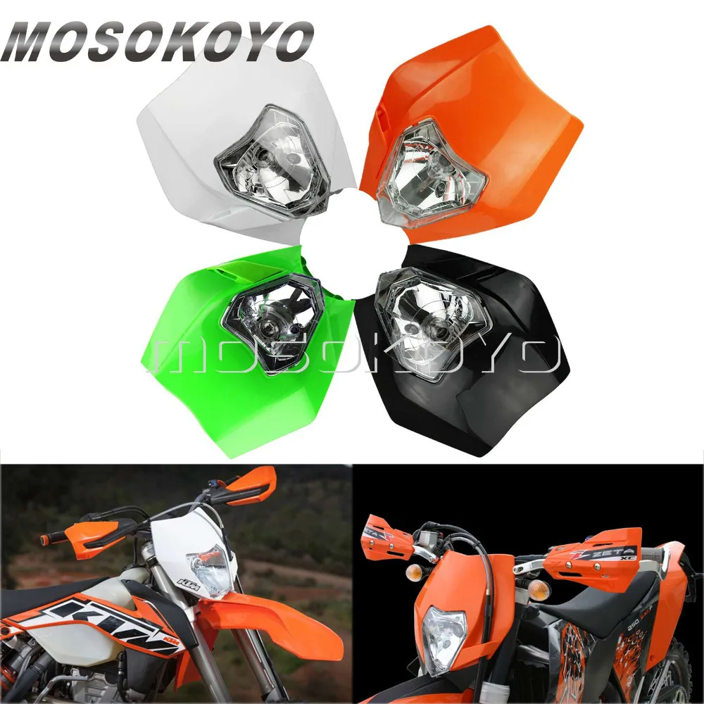 Orange White Black Motocross Headlight Dirt Bike Enduro Head Lamp for KTM XC-W EXC XCF SX 125 250 350 450
Orange White Black Motocross Headlight Dirt Bike Enduro Head Lamp for KTM XC-W EXC XCF SX 125 250 350 450