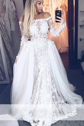 Detachable Train Vestido De Noiva Muslim Wedding Dress Mermaid Long Sleeves Illusion Lace Dubai Arabic Wedding Gown Bridal Dress
Detachable Train Vestido De Noiva Muslim Wedding Dress Mermaid Long Sleeves Illusion Lace Dubai Arabic Wedding Gown Bridal Dress