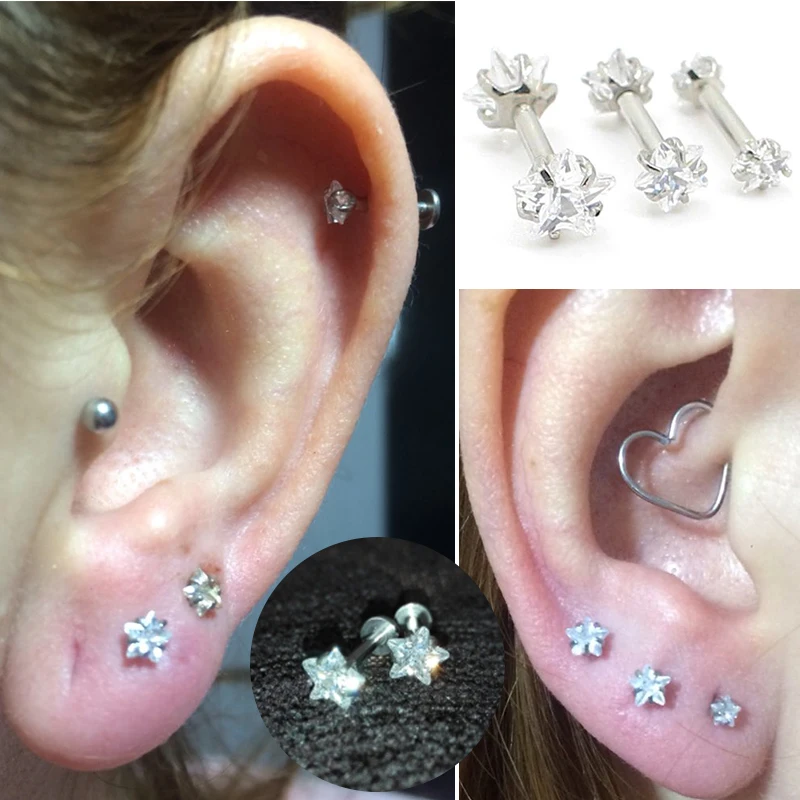 Sterling Silver Small Round Bead Ball Stud Earrings 2mm Unisex Set of 1 for Cartilage Nose Lips Choose Your Color