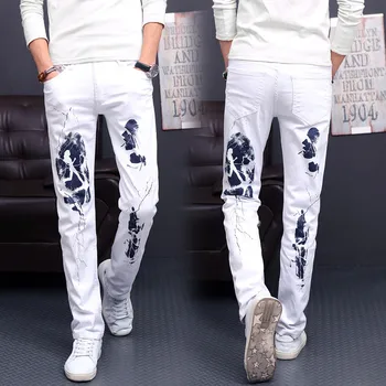 Men Jeans fashion Summer white Casual Slim Straight Jean Stretch Denim Pants Classic Cowboys Young Man Trousers
Men Jeans fashion Summer white Casual Slim Straight Jean Stretch Denim Pants Classic Cowboys Young Man Trousers