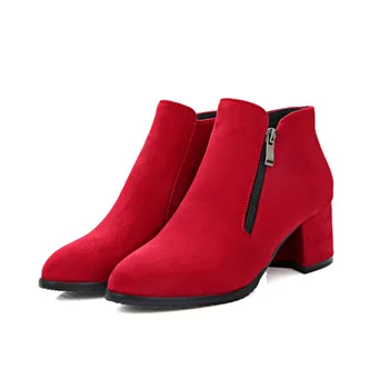 Plus Big size 34-43 Modern fashion ladies boots with pointed side with zipper comfort all-match boots F1
Plus Big size 34-43 Modern fashion ladies boots with pointed side with zipper comfort all-match boots F1