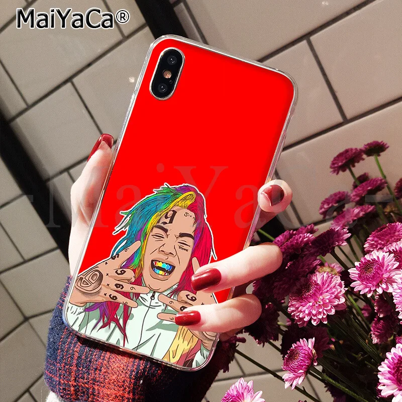 MaiYaCa singer Tekashi69 6ix9ine 69 Colorful Cute Phone Accessories Case for Apple iPhone 8 7 6 6S Plus X XS MAX 5 5S SE XR case