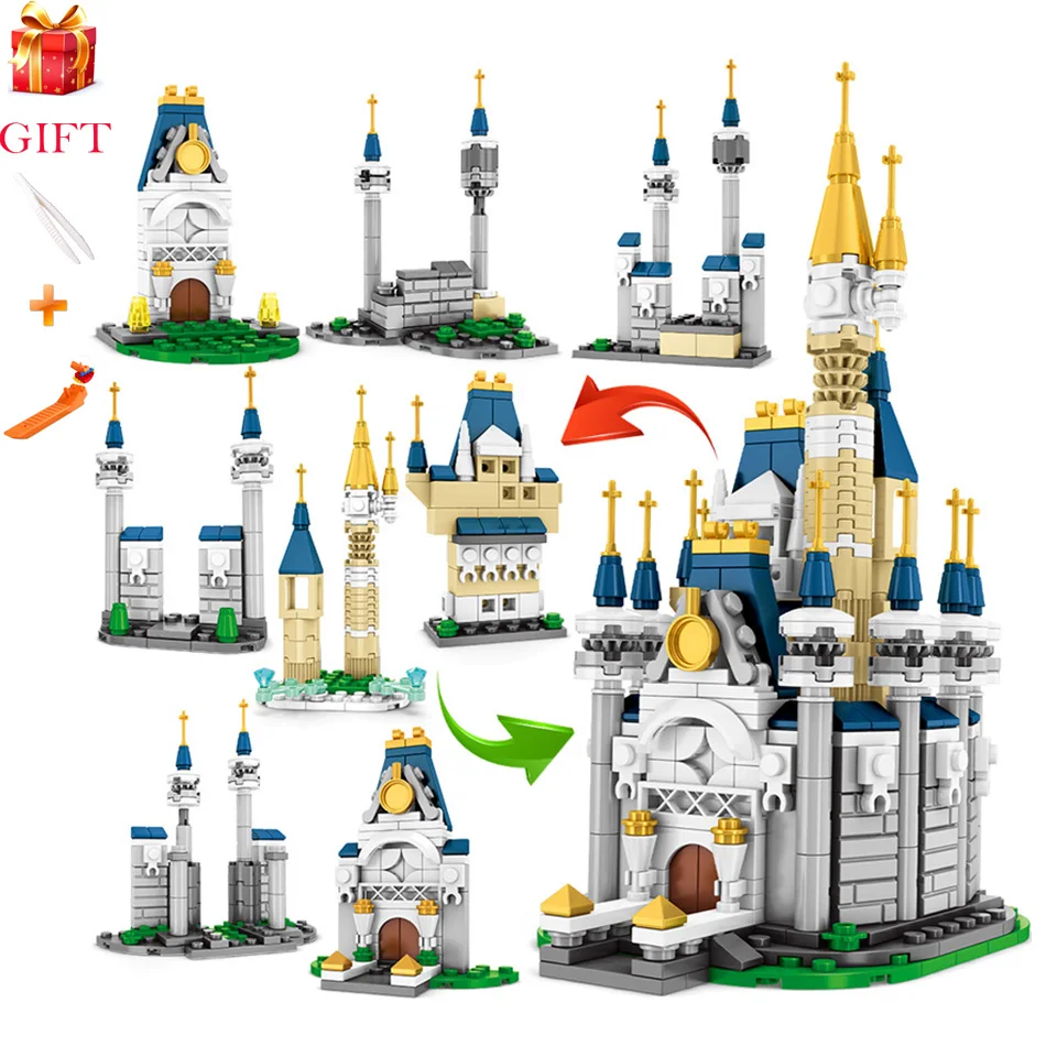 8 in 1 DIY Classic Assemable Castle Building Blocks Girls Toys Mickey Model Bricks Educational Children Birthday Gifts
8 in 1 DIY Classic Assemable Castle Building Blocks Girls Toys Mickey Model Bricks Educational Children Birthday Gifts