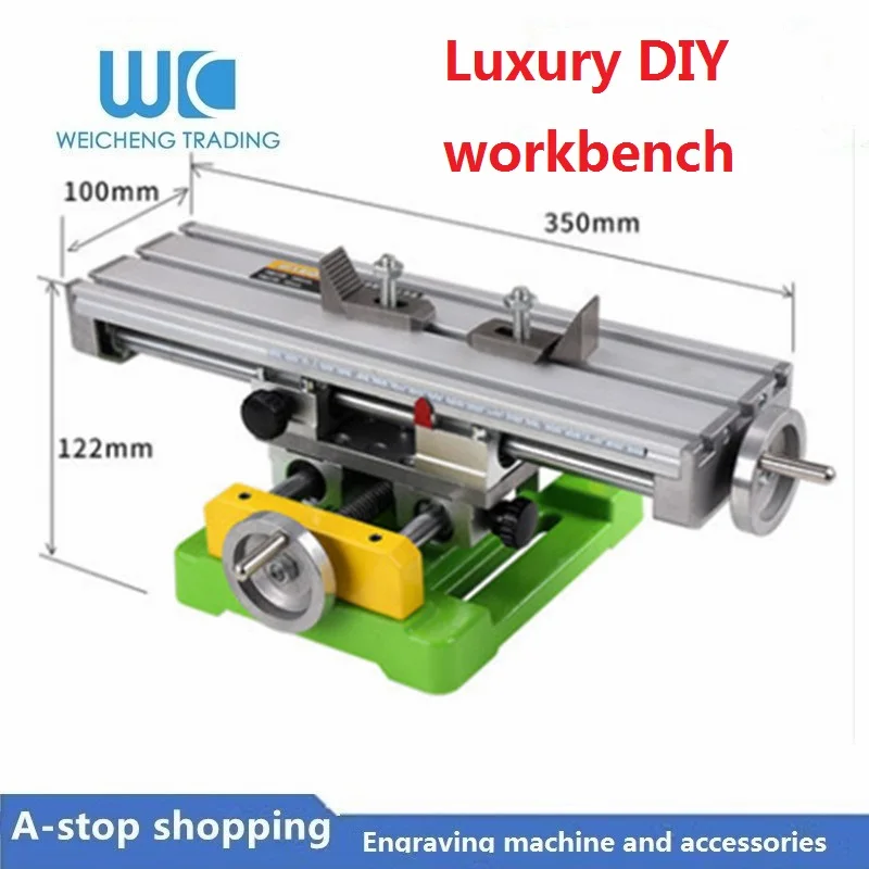 

Bench Drill Mount Mini Micro Multi-Function Milling Machine Precision Cross Slide Table Workbench 100mm*350mm