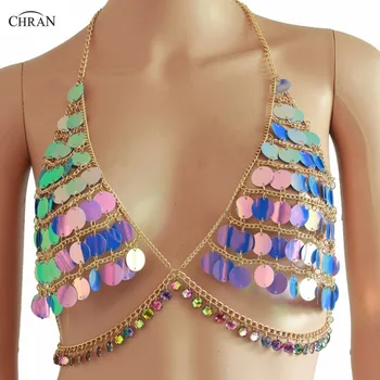 Chran Seascale Gem Bra Bralet Womens Sequins Metal Chain Crop Tops 2018 Summer Harness Halter Necklace Nightclub Party Jewelry
Chran Seascale Gem Bra Bralet Womens Sequins Metal Chain Crop Tops 2018 Summer Harness Halter Necklace Nightclub Party Jewelry