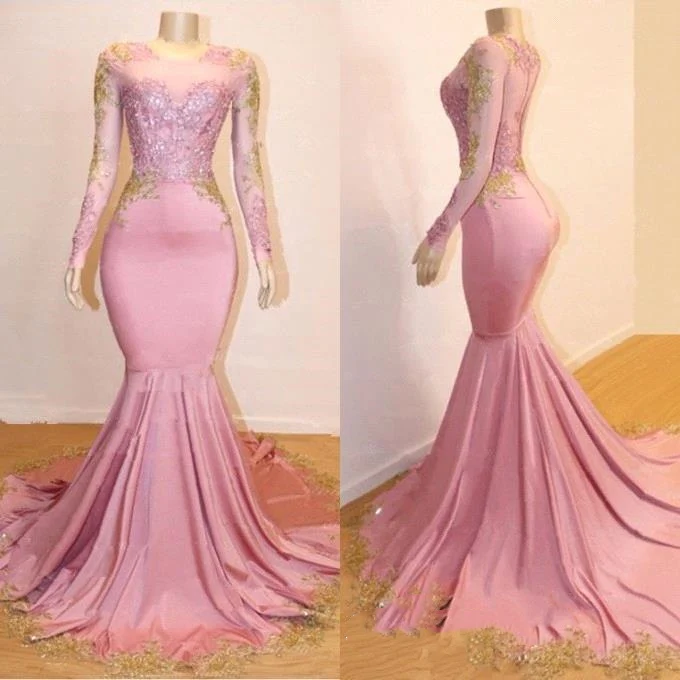 Elegant Sheer Long Sleeve Mermaid Long Prom Dress 2019 Sexy Gold Appliques Sweep Train Formal Party Dress Vestidos De Gala
Elegant Sheer Long Sleeve Mermaid Long Prom Dress 2019 Sexy Gold Appliques Sweep Train Formal Party Dress Vestidos De Gala