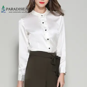 Women Shirts Real Silk Stretch Satin Long Sleeve frill front button down Top Size L XL XXL XXXL
Women Shirts Real Silk Stretch Satin Long Sleeve frill front button down Top Size L XL XXL XXXL