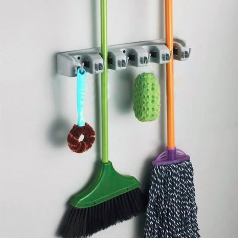OUTAD Popular Kitchen Wall Mounted Hanger Storage Rack 3-5 Position Kitchen Mop Brush Broom Organizer Holder Tool
OUTAD Popular Kitchen Wall Mounted Hanger Storage Rack 3-5 Position Kitchen Mop Brush Broom Organizer Holder Tool