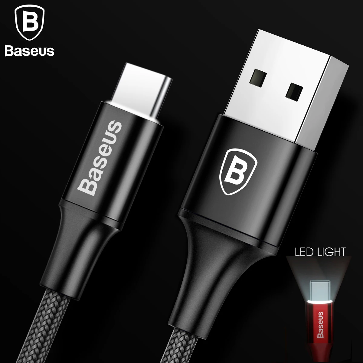 Image Baseus USB Cable For Samsung S8 USB Type C Charger Cable For Huawei Mate9 10 P9 10 Xiaomi Mobile Phone Cable 2A Type C Cable