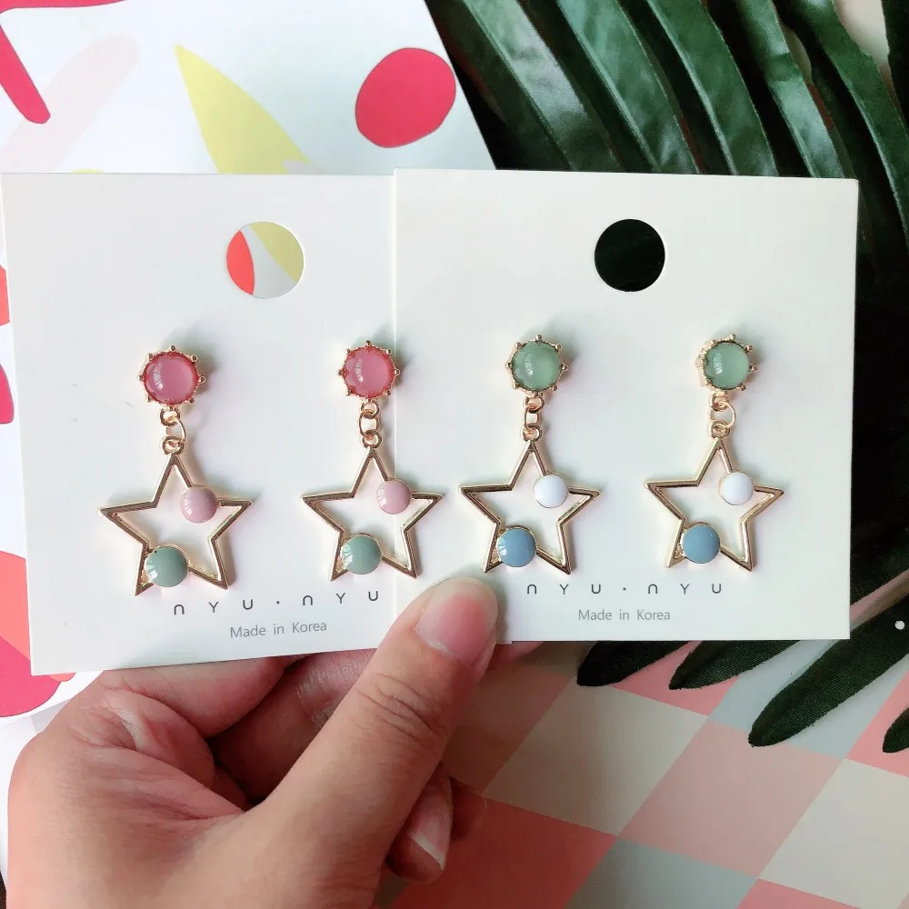 SQUERIM Korea Sweet Macaron Hit Color Dot Geometric Round Star Drop Earring for Women Party Jewelry Boucle D'ore
SQUERIM Korea Sweet Macaron Hit Color Dot Geometric Round Star Drop Earring for Women Party Jewelry Boucle D'ore