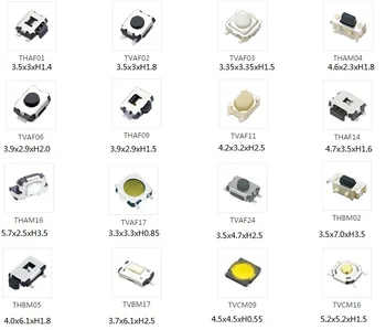 100pcs Miniature Low Profile Tact Switch Snap Dome Vertical / Horizontal Light Push Button Switch Tactile
100pcs Miniature Low Profile Tact Switch Snap Dome Vertical / Horizontal Light Push Button Switch Tactile
