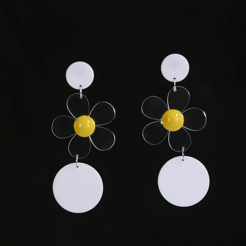 Long Transparent Flower Earrings Geometric Round Women Acrylic Fashion Summer Jewelry
Long Transparent Flower Earrings Geometric Round Women Acrylic Fashion Summer Jewelry