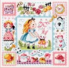 

Gold Collection Lovely Counted Cross Stitch Kit Alice in Wonderland Fairy Tale Fairytale Fairyland SO