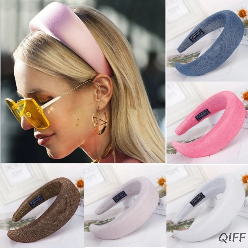 Minimalist Retro Thicken Padded Headband Shimmer Solid Color Women Sponge Wide Hair Hoop Striped Cloth Wrapped Non-Slip Headwear
Minimalist Retro Thicken Padded Headband Shimmer Solid Color Women Sponge Wide Hair Hoop Striped Cloth Wrapped Non-Slip Headwear