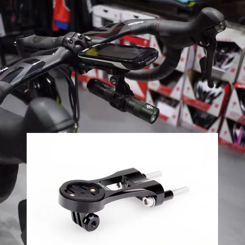 Bike Double Bolt Stem Mount GPS Bracket Extension For GARMIN Edge 1000 800 Gopro Camera