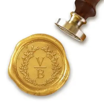 Personalized Monogram 2-Initial Custom Wax Seal Stamp 1" Die- #1959 Times Roman Font Duogram in Wreath
Personalized Monogram 2-Initial Custom Wax Seal Stamp 1" Die- #1959 Times Roman Font Duogram in Wreath