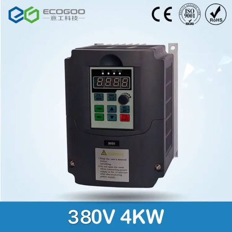 380v 4kw VFD Variable Frequency Drive VFD Inverter 3HP Input 3HP Output Frequency inverter spindle motor speed control
380v 4kw VFD Variable Frequency Drive VFD Inverter 3HP Input 3HP Output Frequency inverter spindle motor speed control