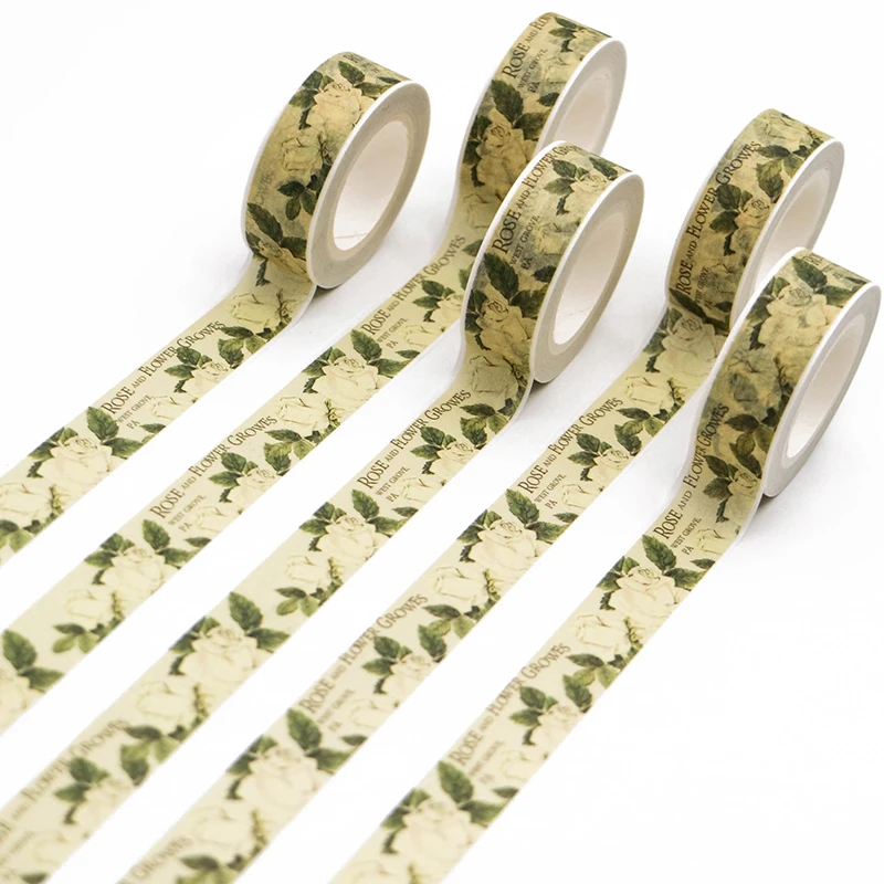 1 PCS Roses And Flowers Growers Washi Tape Pattern Masking Tape Decorative Scrapbooking DIY Office Adhesive Tape 15mm*10m
1 PCS Roses And Flowers Growers Washi Tape Pattern Masking Tape Decorative Scrapbooking DIY Office Adhesive Tape 15mm*10m