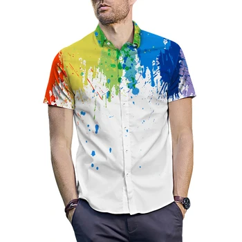 2020 Shirt Men Clothing Sleeve Short Mens Dress Shirts Summer Hawaii Leisure Male Paint Print shirt for male New shirt
2020 Shirt Men Clothing Sleeve Short Mens Dress Shirts Summer Hawaii Leisure Male Paint Print shirt for male New shirt