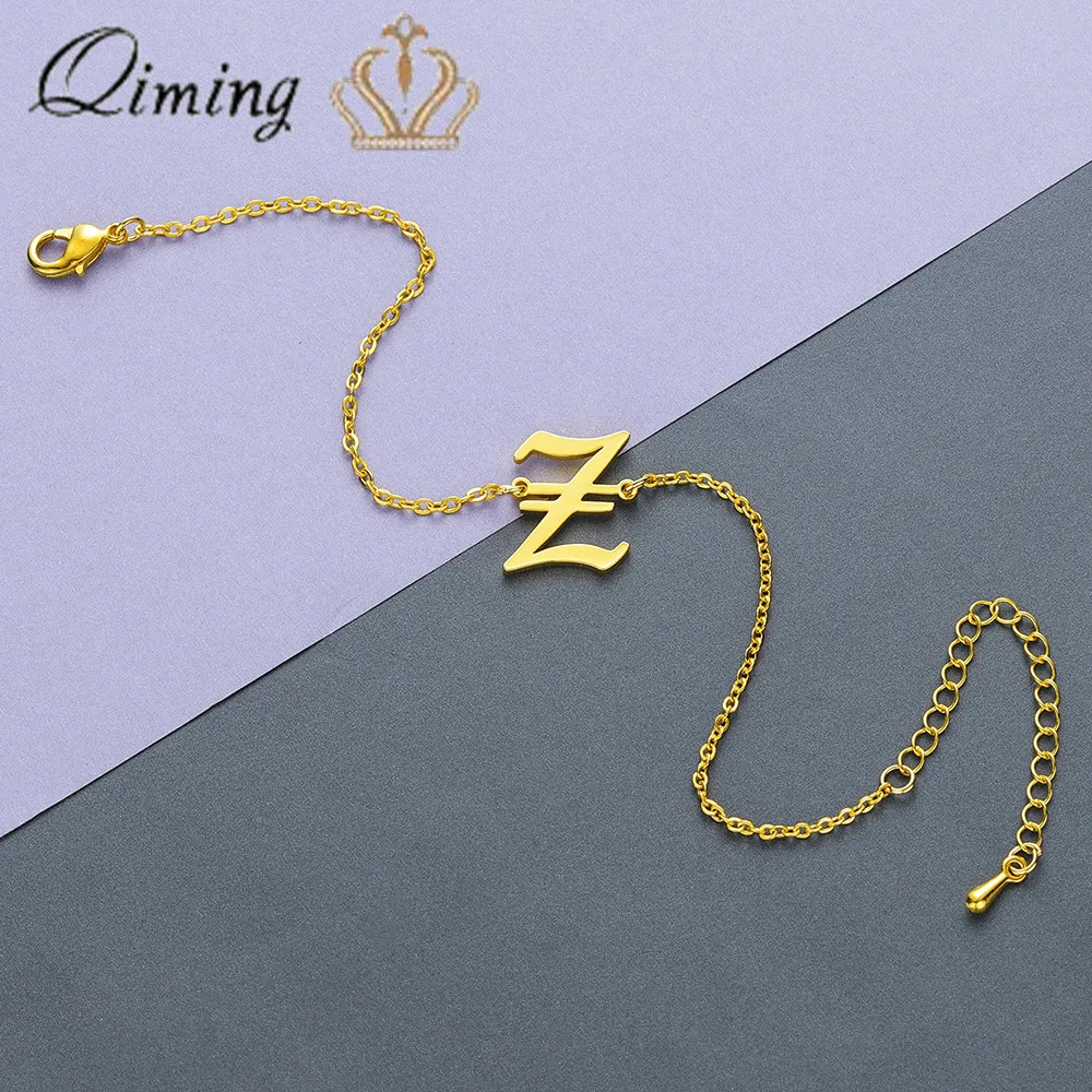 QIMING 26 Letters Personality Initial Wristband Girl A-Z Adjustable Bracelet Women Simple Female Gift Pulseras Mujer Bangle
QIMING 26 Letters Personality Initial Wristband Girl A-Z Adjustable Bracelet Women Simple Female Gift Pulseras Mujer Bangle