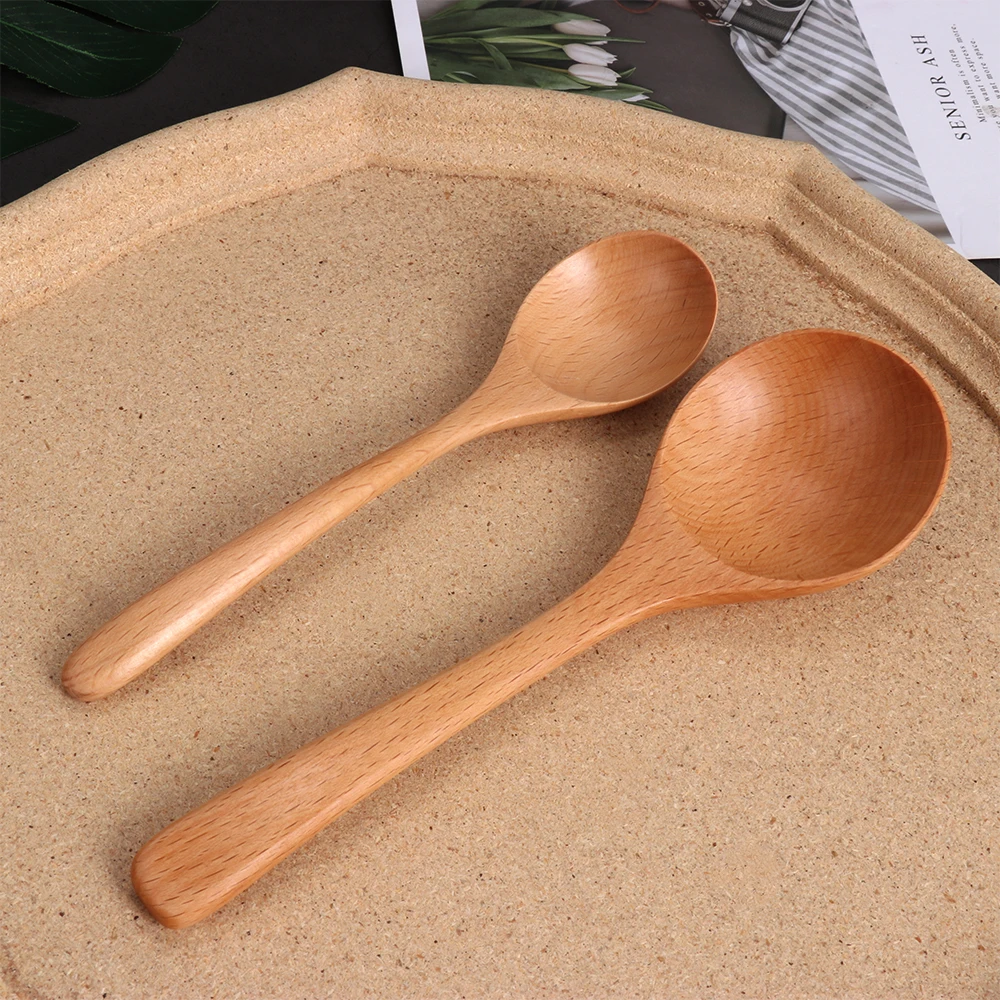 1Pc New Wooden Spoon Soup Scoop Natural Solid Wood Japanese-Style Tableware Porridge Dessert Tea Spoon Kitchen & Bar Household
1Pc New Wooden Spoon Soup Scoop Natural Solid Wood Japanese-Style Tableware Porridge Dessert Tea Spoon Kitchen & Bar Household