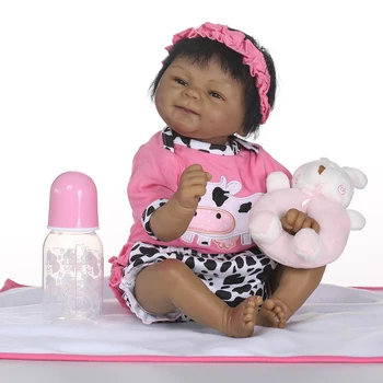 Bebe black reborn NPK dolls 40CM realista Silicone reborn baby girl dolls toys for children gift newborn baby dolls
Bebe black reborn NPK dolls 40CM realista Silicone reborn baby girl dolls toys for children gift newborn baby dolls