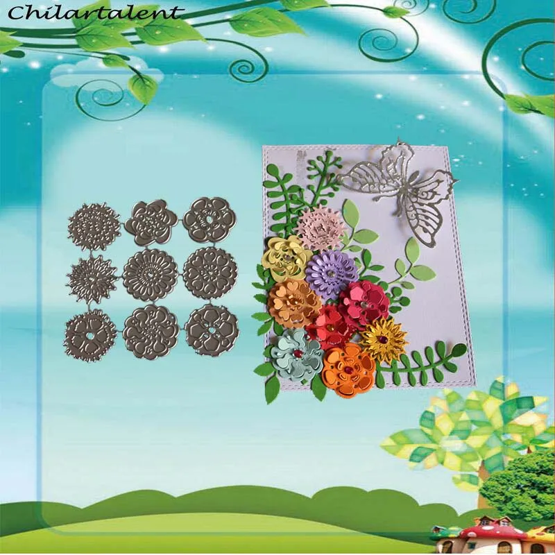 9Pcs/lot 3D Flower Metal Cutting Dies Stencil for DIY Scrapbooking/photo album Decorative Embossing paper Card Making Stamps New
9Pcs/lot 3D Flower Metal Cutting Dies Stencil for DIY Scrapbooking/photo album Decorative Embossing paper Card Making Stamps New
