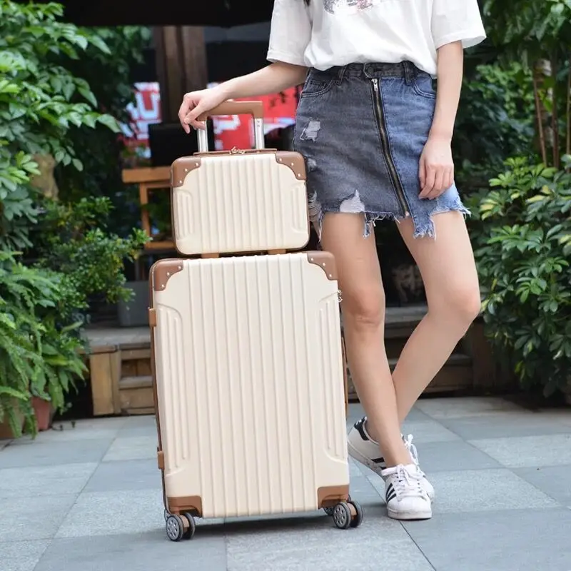Women Fashion Luggage with Cosmetic case 2PC Set girl Lovely Travel bag Trolley Suitcase rolling luggage Set 20/22/24/26 Inch
Women Fashion Luggage with Cosmetic case 2PC Set girl Lovely Travel bag Trolley Suitcase rolling luggage Set 20/22/24/26 Inch