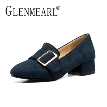 Suede Women Heels Pumps Shoes Woman Brand Black Spring Buckle Thick High Heels Single Ladies Office Pumps Shoes Plus Size 34-46
Suede Women Heels Pumps Shoes Woman Brand Black Spring Buckle Thick High Heels Single Ladies Office Pumps Shoes Plus Size 34-46