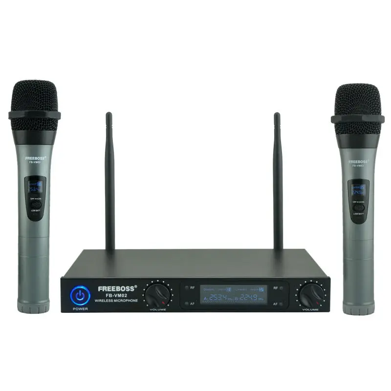 Freeboss Professional Microphones Dual Channel Handleds Whole Metal Shell Mic Karaoke System KTV Party Wireless Microphone
Freeboss Professional Microphones Dual Channel Handleds Whole Metal Shell Mic Karaoke System KTV Party Wireless Microphone
