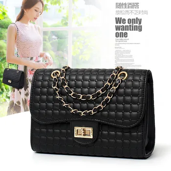 2020 Luxury PU Leather Women Handbag Black Candy Color Lattice Crossbody Shoulder Bag For Girls Messenger Bags Chain Summer Bags
2020 Luxury PU Leather Women Handbag Black Candy Color Lattice Crossbody Shoulder Bag For Girls Messenger Bags Chain Summer Bags