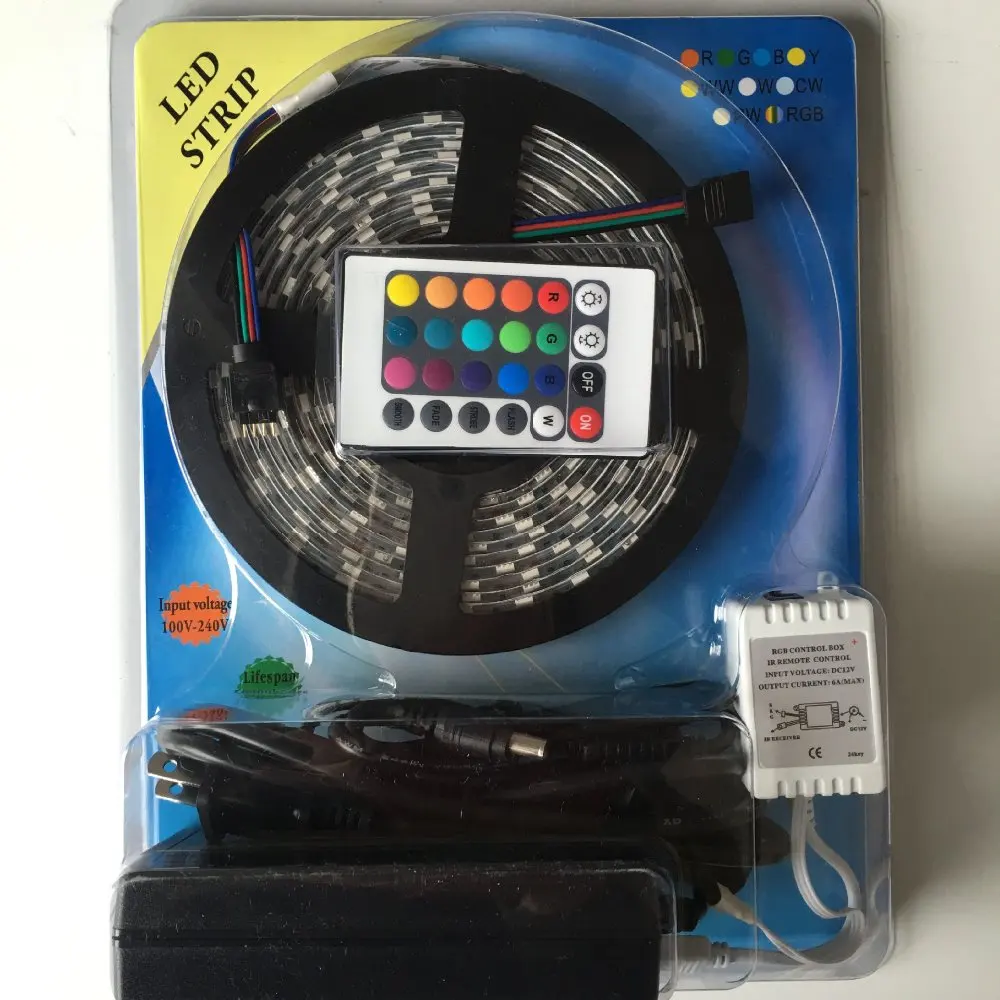 DMXY RGB LED Waterproof Strip Light SMD5050 300leds Glue Flexible Light LED Tape Lamp 5M AC110-240V Power Supply 6A 24 key IR
DMXY RGB LED Waterproof Strip Light SMD5050 300leds Glue Flexible Light LED Tape Lamp 5M AC110-240V Power Supply 6A 24 key IR